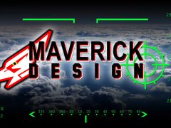 Maverick Design logo but with a Top Gun style frame.